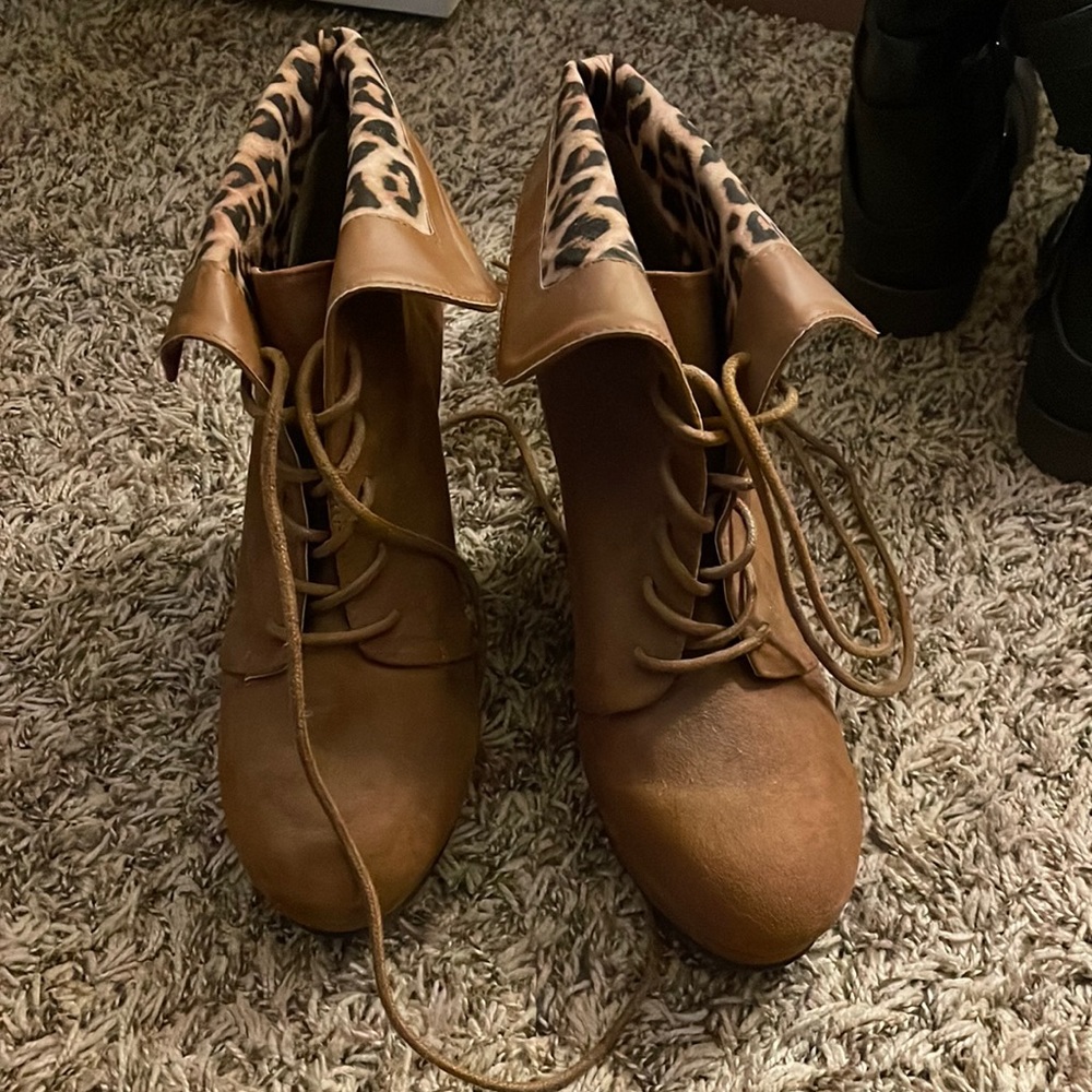Qupid heeled boots, never worn!